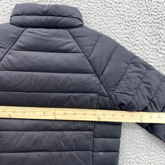 Patagonia Puff Down Jacket Kids Medium (10) Black Drop-Tail Sweater Slim Outdoor - Picture 12 of 14